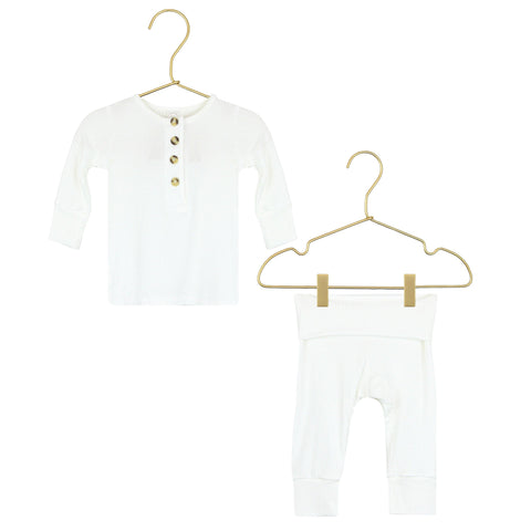 Wren Ribbed Top + Bottoms: 3-6 Month