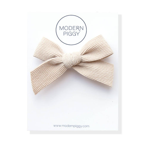 Modern Piggy - Cotton | Corduroy Ribbon Bow - Lulu Bella Boutique