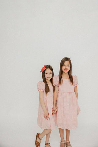 Navy Fields - Raven Pink Stripe Dress - Lulu Bella Boutique