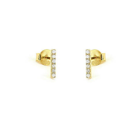 KIKICHIC - CZ Diamond Bar Stud Earrings - Lulu Bella Boutique
