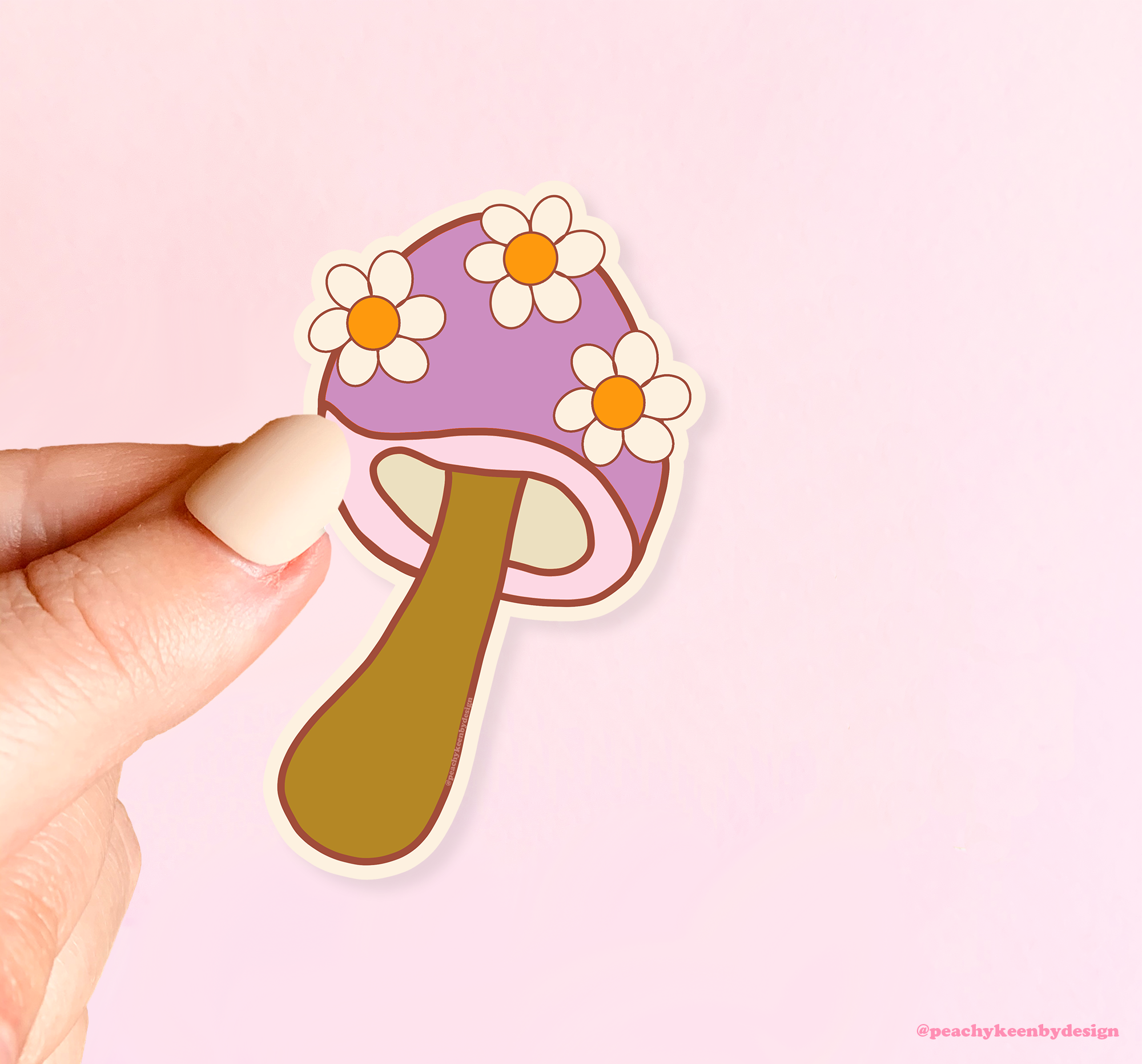 STICKER Purple Flower Mushroom: Purple