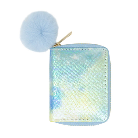 Tiny Treats and ZOMI GEMS - Shiny Tie Dye Mermaid Scale Wallet - Lulu Bella Boutique
