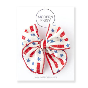 Modern Piggy - Stars & Stripes | Petite Party Bow