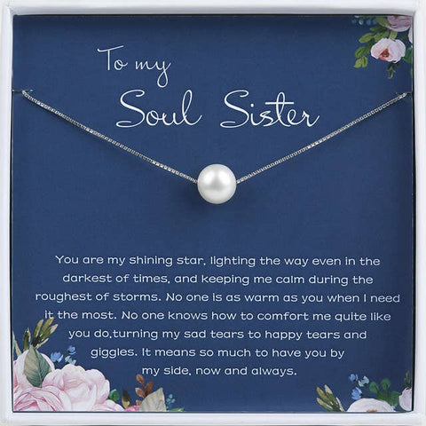 Anavia - To My Soul Sister Pearl Motivational Jewelry Gift Set - Lulu Bella Boutique