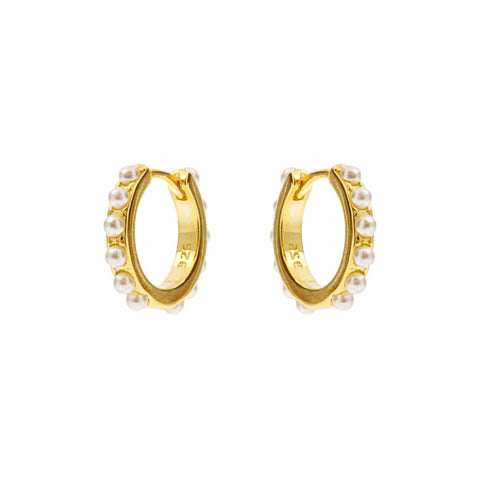 KIKICHIC - Pearl Tiny Huggies Hoops - Lulu Bella Boutique