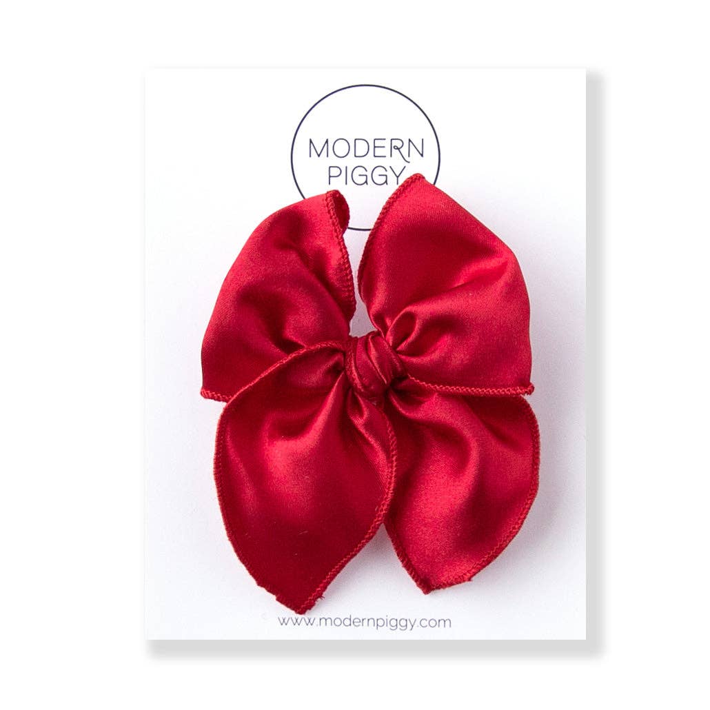 Poinsettia | Petite Party Bow: Alligator Clip