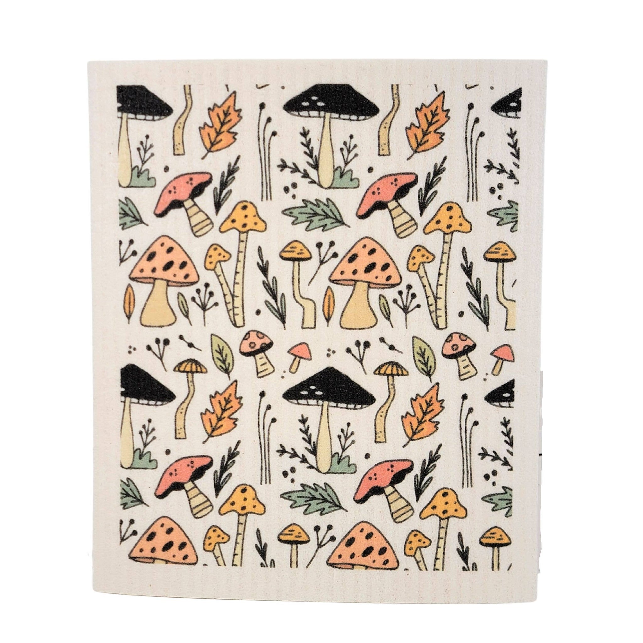 Summer Mushroom Pattern Swedish Dishcloths - Sponge cloth
