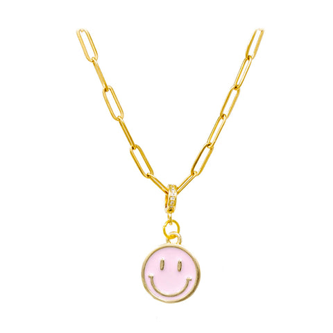 Tiny Treats and ZOMI GEMS - Happy Face Necklace by ZOMI GEMS - Lulu Bella Boutique