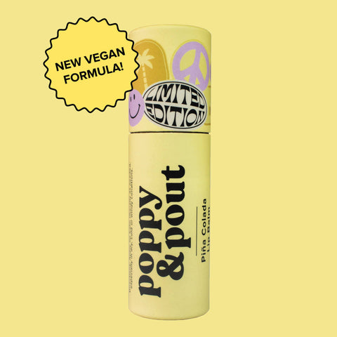 Poppy & Pout - *PRE-ORDER*, Vegan Lip Balm "Sunny Daze" Pina Colada - Lulu Bella Boutique