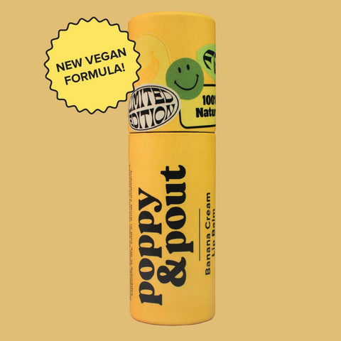 Poppy & Pout - *PRE-ORDER*, Vegan Lip Balm "Sunny Daze" Banana Cream - Lulu Bella Boutique