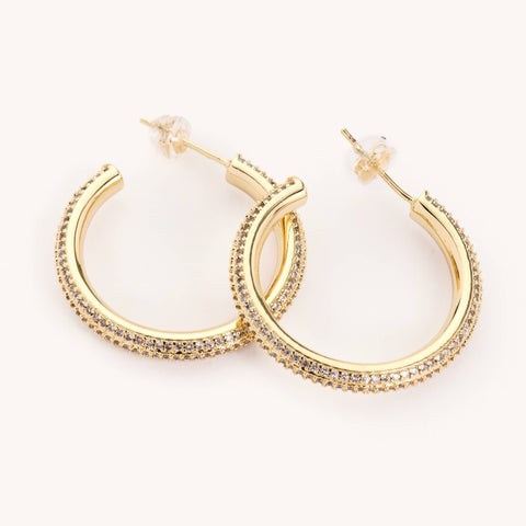 Nikki Smith Designs - Jennie Gold Hoops - Lulu Bella Boutique