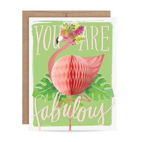 Inklings Paperie - Pop-up Flamingo Thank You Card - Lulu Bella Boutique