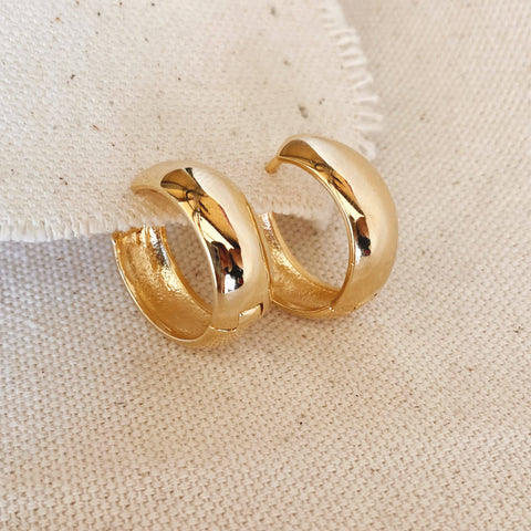 GoldFi - Chunky Clicker Hoop Earrings In 18k Gold Filled - Lulu Bella Boutique