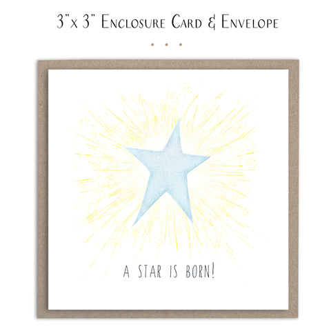 Susan Case Designs - A Star Is Born Mini Card - Blue Star - Lulu Bella Boutique
