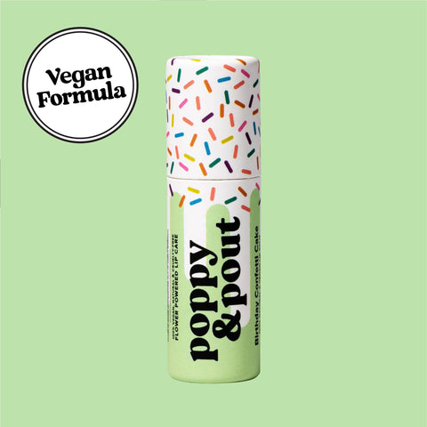 Birthday Confetti Cake Lip Balm in Green