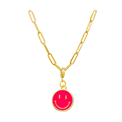 Tiny Treats and ZOMI GEMS - Happy Face Necklace by ZOMI GEMS - Lulu Bella Boutique