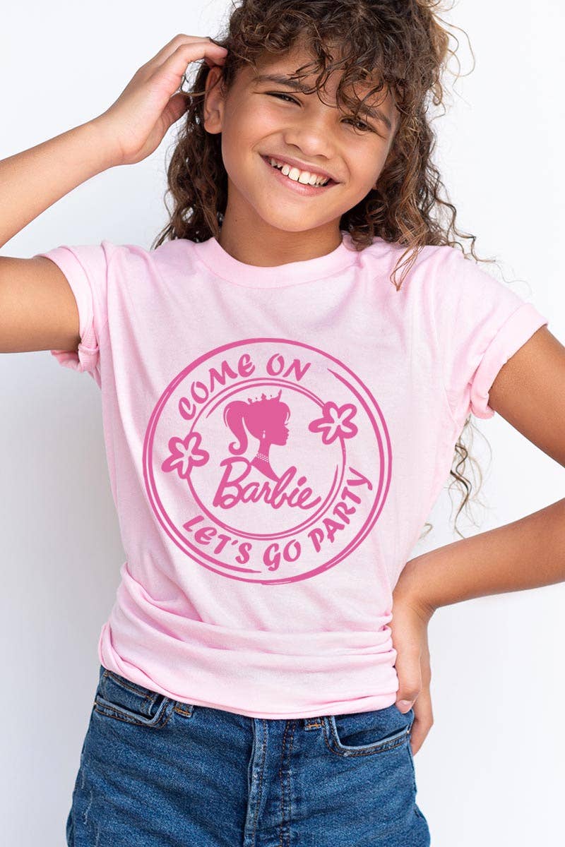 COLORBEAR - KIDS GRAPHIC TEE COME ON BARBIE,LET'S GO PARTY