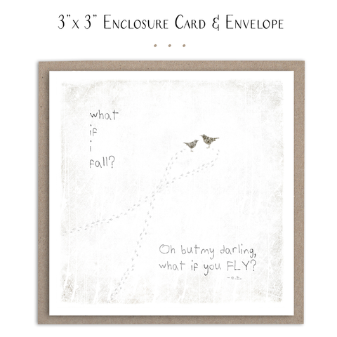 Susan Case Designs - What If I Fall Mini Card - Lulu Bella Boutique