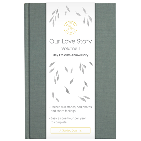 Promptly Journals - Our Love Story | Vol. 1 | Grey - Lulu Bella Boutique