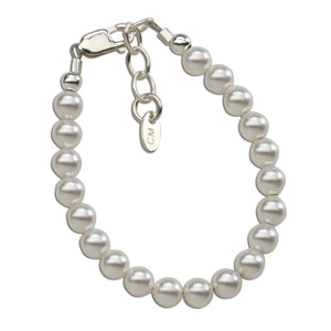 Cherished Moments - Serenity - Sterling Silver Pearl Baby & Children's Bracelet