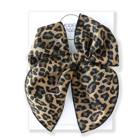 Modern Piggy - Leopard | Party Bow - Lulu Bella Boutique