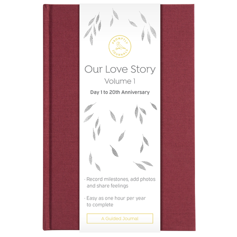 Promptly Journals - Our Love Story | Vol. 1 | Red Merlot - Lulu Bella Boutique