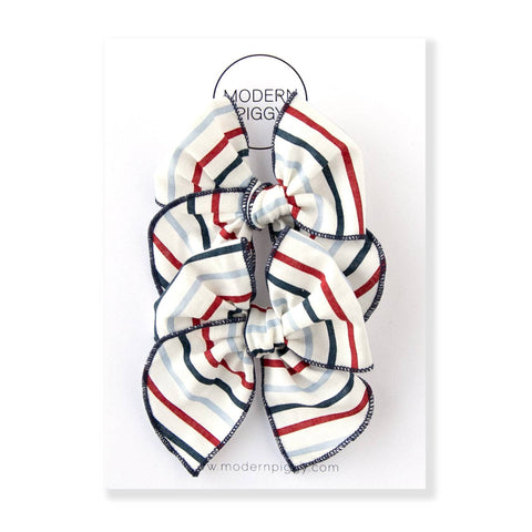 Modern Piggy - Uncle Sam | Pigtail Set - Petite Party Bow - Lulu Bella Boutique