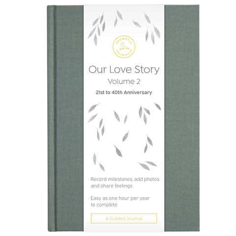 Promptly Journals - Our Love Story | Vol. 2 | Grey - Lulu Bella Boutique