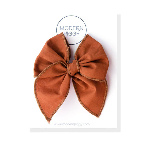 Modern Piggy - Raw Sienna | Petite Party Bow - Lulu Bella Boutique