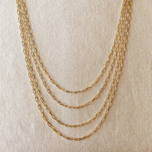 GoldFi - 18k Gold Filled Short Link Paperclip Chain