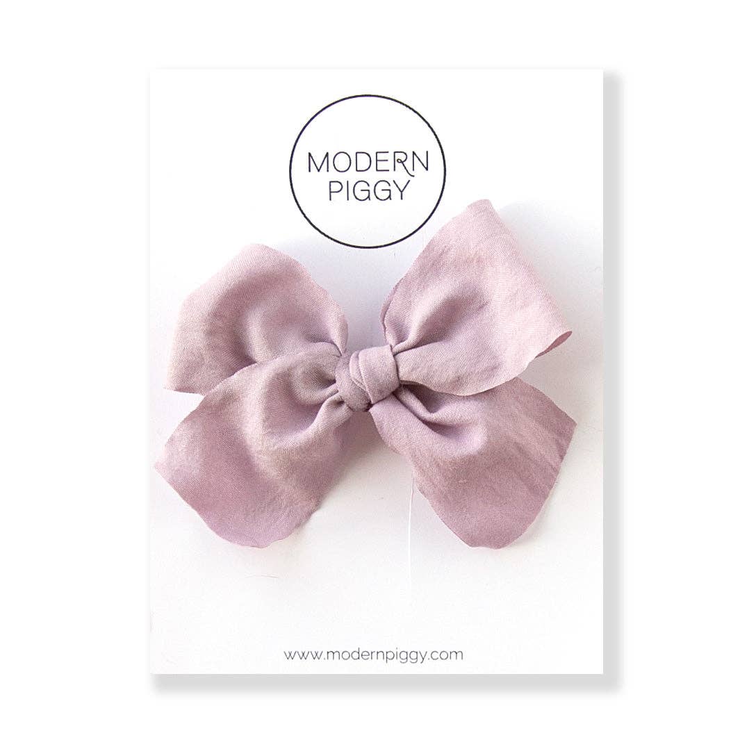 Smokey Lavender | Ribbon Bow: Alligator Clip