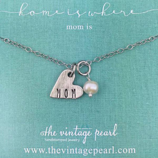 The Vintage Pearl - Home Is Where Mom Is Necklace