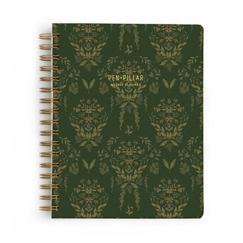 Our handcrafted planners feature a hand illustrated cover on sturdy, soft-touch cover paper that is water-resistant and scratch-resistant, so it's good to go wherever you do! The inside pages are printed in-house on FSC Certified© Natural 70lb. text paper that is smooth and durable- with no pen bleed. Made by hand individually in our studio, our planners are available as dated and undated so you can organize the way that's perfect for you