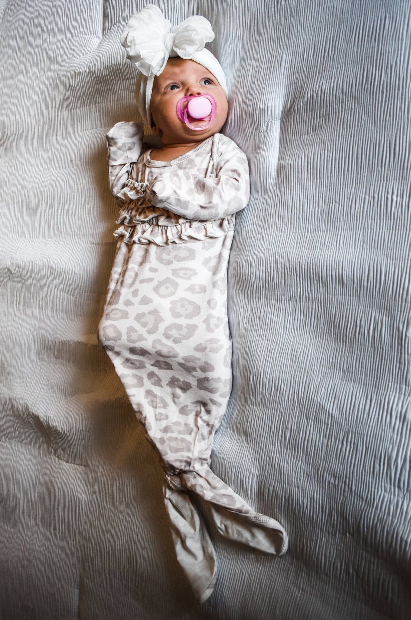 Natural Leopard Knot Gown