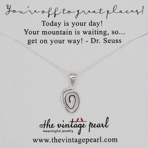 The Vintage Pearl - You're Off To Great Places! Necklace (sterling silver) - Lulu Bella Boutique