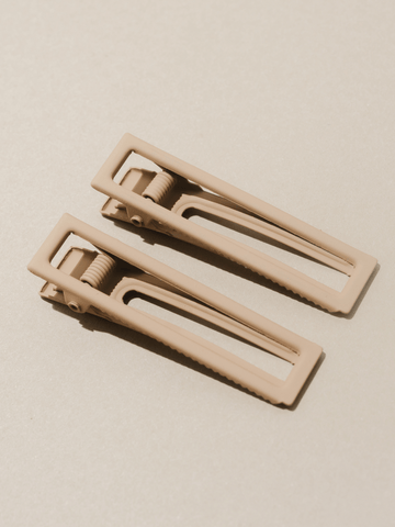 NAT + NOOR - Lu Lu Hair Clips In Mocha - Lulu Bella Boutique