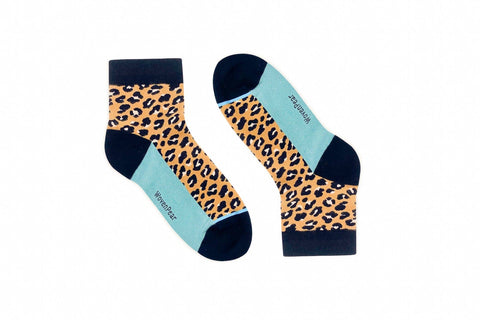Woven Pear - Mini-Crew Socks, Tiger StripeLeopard - Lulu Bella Boutique