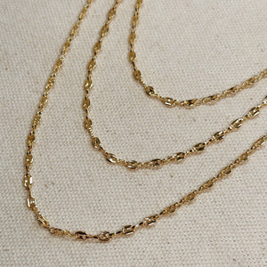 GoldFi - 18k Gold Filled 3mm Mini Puffy Links Chain