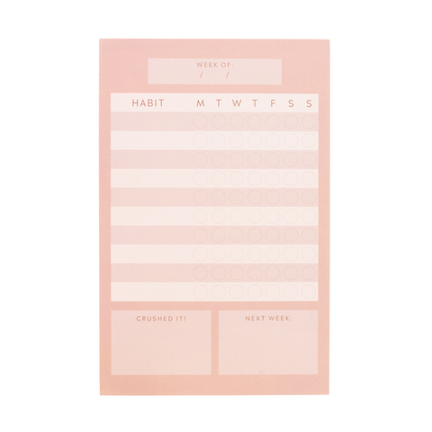 Use our new habit tracker as a way to keep some focus on YOU this season, too! Perfect for entering the new year, keep track of all the new habits you'd like to implement in your life. There's a space for a weekly pat-on-the-back and room for improvement too!