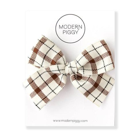 Modern Piggy - Schoolgirl Plaid | Ribbon Bow - Lulu Bella Boutique