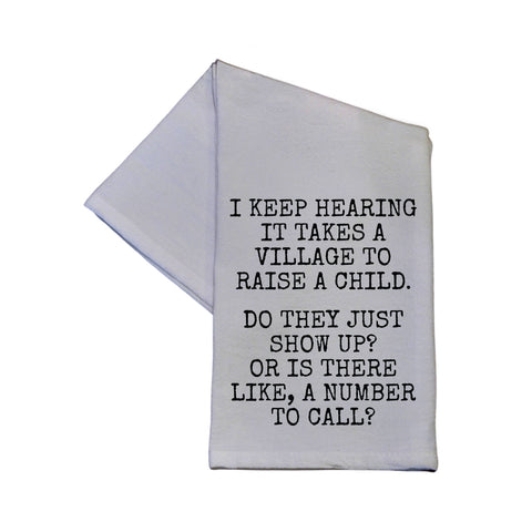 It Takes A Village To Raise A Child Cotton Dish Towel 16x24 - Lulu Bella Boutique