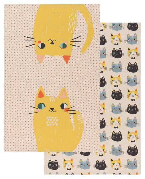 Danica Studio Meow Meow Cats Kitchen Towel Set of 2