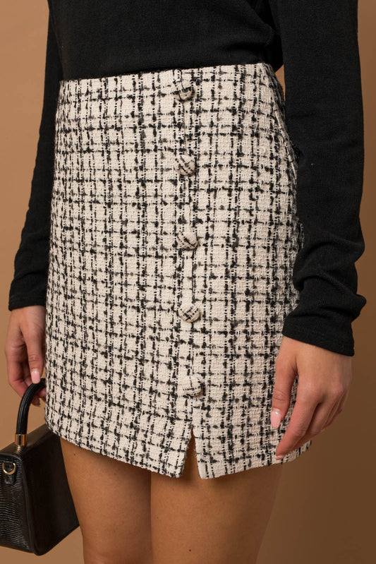 Tweed Mini Skirt - Lulu Bella Boutique