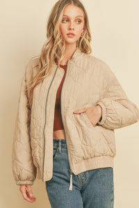 We love this feminine take on a classic bomber jacket. The light padding and airy fabric make it feel super fresh! The oversized fit makes it perfect for layering, and giving your outfit that perfect effortless feel!