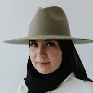 Gigi Pip Emma Wide Brim Fedora in Sage - Lulu Bella Boutique