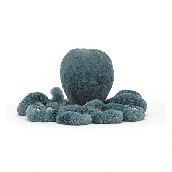 Storm Octopus is a bubbly sort, and you would be too, with eight amazing tentacles! Squishy and cheery in terrific teal, this softy is scrummy to curl up with. Shake hands and feel the scruffled cream fur beneath, then let go and pyoinggg - there's a spring in the step!